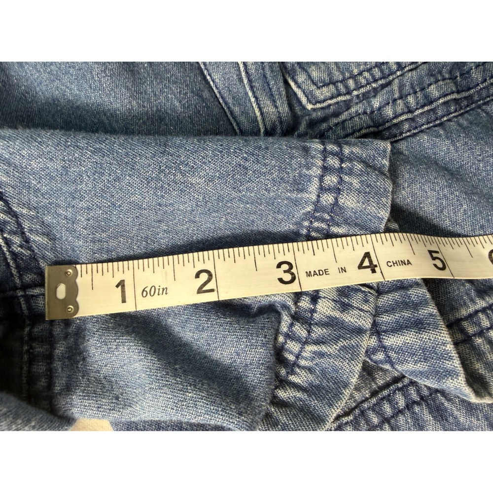 Vintage 90s Jonathan Logan Denim Cargo Shorts Size M Unisex Blue Utility Jorts - Picture 6 of 9